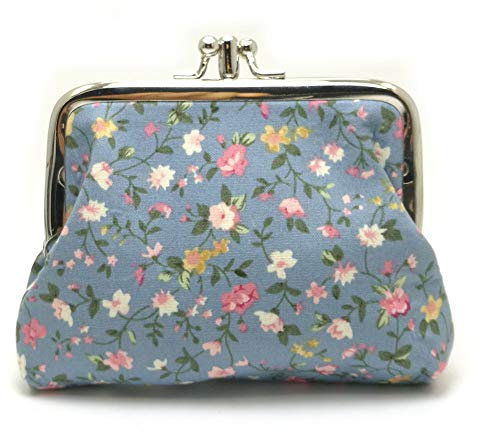 Sanxiner Cute Floral Buckle Coin Purses Vintage Pouch Kiss-lock Change Purse Wallets…, 08, One Size