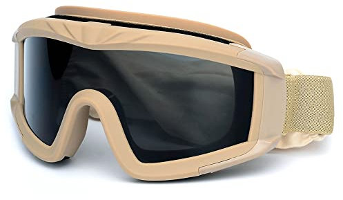 Lunettes tactiques militaires pour airsoft avec 3 verres interchangeables - Résistance aux chocs - Protection UV400 - Pour homme et femme - Pour moto, équitation, paintball