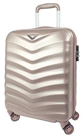 ABISTAB Verage Hartschalenkoffer Seagull 55cm (S-19-55x40x20) 35 bis 45 Liter 4 Räder Dazzling Gold Limited Edition TSA-Schloss, Hartschale-Reisekoffer, Handgepäck Trolley erweiterbar