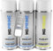 MG PRIME Autolack Sprühdosen Set für Ford 7VTAWWA / PN3GZ0 / 5 Frozen White Solid/Frost Weiss Grundlack Basislack Klarlack Spraydose 400ml