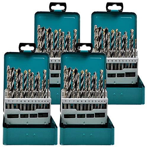Makita D-47173 Mixed Drill Bit Set 18 Piece in Metal Box Pack of 4