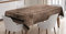 ABAKUHAUS Primitive Land Tischdecke, Herz auf Holz, Schmutzabweisent mit Modernster Druck Technologie Waschbar Klare Farben, 140 x 200 cm, Braun