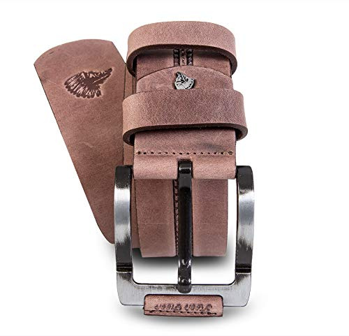Rock Creek Designer Herren Ledergürtel Echt Leder Herrengürtel Breit Jeansgürtel Anzuggürtel Büffelleder Accessoires G-014 Braun 110