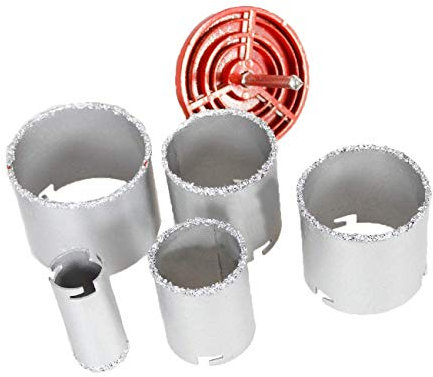 KATSU Tools Tungsten Hole Saw Set Core Drill Bit Wall Tile Ceramic Cutter Kit 33-83mm 122178