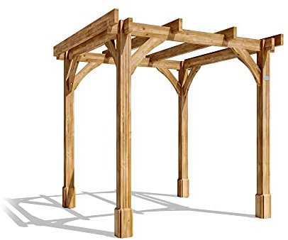 Dunster House Leviathan Pergola 2.3 x 2.3 Metres Wooden Garden Plant Frame Kit
