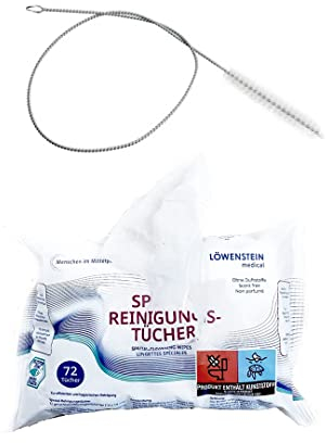 CPAP Reinigungstücher inkl. Reinigungsbürste für CPAP Schläuche