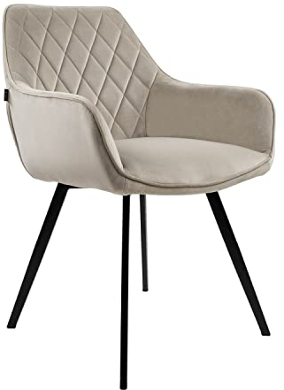 Kick Collection Esszimmerstühl Karl Velvet - Samt - Champagner - Modern und Hochwertig - Samtstoff und Metall - Erhältlich in vielen Farben