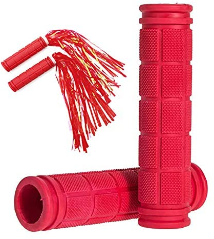 AHOMAME Rot Fahrradgriffe mit Quaste für Kinder 22mm, 1 Paar