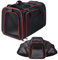 Sac de Transport Chat Chien Extensible Respirant, Sac à Dos Chat Bandoulière Pliable pour Animal de Compagnie avec Matelas Amovible, Cage de Transport pour Camping Randonnées Voyage (M)