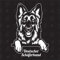 Deutscher Schäferhund Version 6 - Sticker, Aufkleber, Hundeaufkleber, Autoaufkleber, Hund, Auto, Hunderassen, Mischling, Mix, Tiere, Haustier (AUCH MIT Wunschname MÖGLICH)