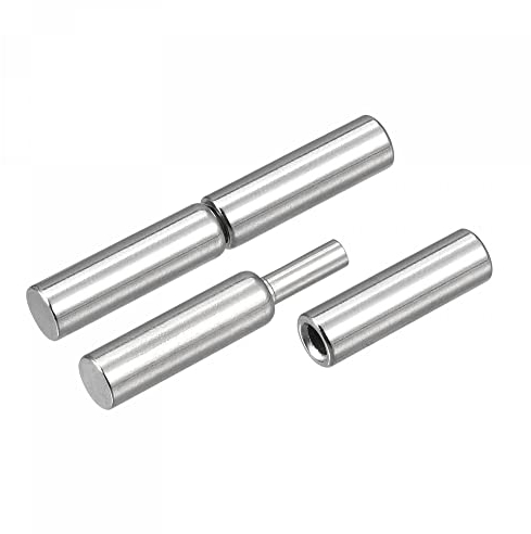 sourcing map Charnières à Souder sur Baril 40mm x 6mm Mâle à Femelle 304 Inox Acier Charnière Goupille pour Métal Domicile Barrière Porte Fenêtre 10 Paires