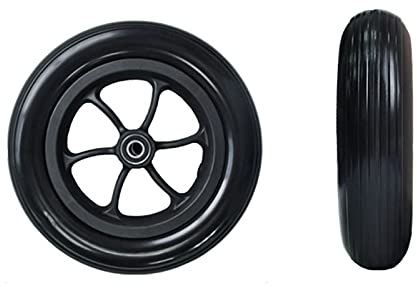 Generic 10-Zoll-Vorderrad für Rollstühle, elektrische Rollstuhlrollen, Ersatzräder aus Aluminiumlegierung für Rollstühle (Schwarz)