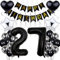 Luftballon 27. Geburtstag Dekoration,Schwarz Geburtstag 27 Jahre Männer,Black and White Party Deko,27 Geburtstag Frauen Männer,Silber Geburtstagsdeko 27 Jahre Frauen,27. Geburtstagdeko für Männer