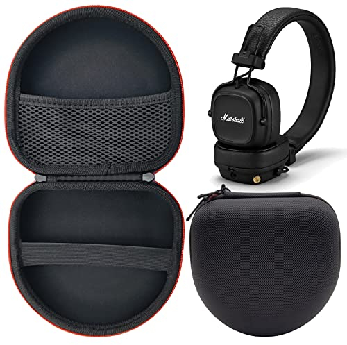 Fenmaru Bolsa Funda Dura para Auriculares Compatible con Marshall Major 5 4 3 2 1,para Auriculares Inalámbricos Estuche Bolsa Accesorios para Auriculares (Black)
