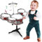 Batteria per Bambini Batteria Jazz Drum Set Batteria Giocattolo per Bambini Mini Drum Set Strumenti Musicali con 5 Tamburi 1 Piatto 2 Bacchette Strumento Musicale a Percussione Educativo