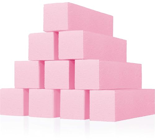 Red Ember 10 Pcs Professional Nail Buffer Block | Nail File Sanding Block 4 Way Nail Buffering Manicure Pedicure Tools Nail Files and Buffers for Manicure Tool Kit/Set (Pink)