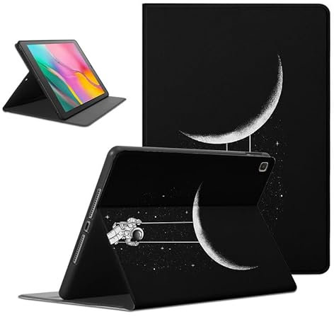 Foonary Cover Tablet per Samsung Galaxy Tab A 10.1 2019 10,1 pouces, Ultra Sottile PU Pelle Antiurto Custodia Flipcon Funzione Supporto Protettiva Case per Tab A 2019 SM-T510/SM-T515, Astronauta