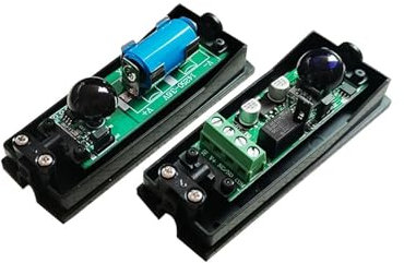 Abridor automático de puerta corredera Fotocélula con Sensor IR for exteriores compatible con batería de 3,6 V, puerta automática, Sensor de haz infrarrojo for puerta de garaje con teclado inalámbrico