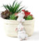 Gehanico Hasen-Blumentopf, Sukkulenten-Übertopf mit Hasenstatue, niedliches Tier-Design, Cartoon-Übertöpfe, Zuhause, Garten, dekorativer Blumentopf, Kunstdekorationen, Geschenk für Ostern, Muttertag
