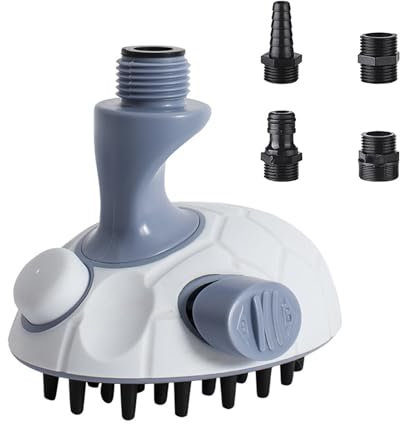 Serepet Dog Shower Scrubber Head with Dispenser, 3 in 1 Bath Grooming Brush for Washing Hose Attachment, Soft Silicone Bristle for Long Short Haired Pets
