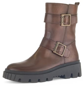 Gabor Damen Biker Boots, Frauen Stiefeletten,uebergangsstiefel,Winterstiefeletten,Winterschuhe,warm,gefüttert,Sattel (Effekt),38.5 EU / 5.5 UK