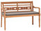 TEHTX7 Batavia-Bank mit Dunkelgrauem Kissen 120 cm Teak Massivholz Balkonbank, Gartenmöbel Bänke