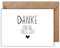 WBdesignz Schlichte Danke Karte mit Umschlag - Stilvolle Abschiedskarte “Danke für die tolle Zeit!” Herzliche Glückwünsche zum Neuanfang für Kollegen Freunde (DIN A6)