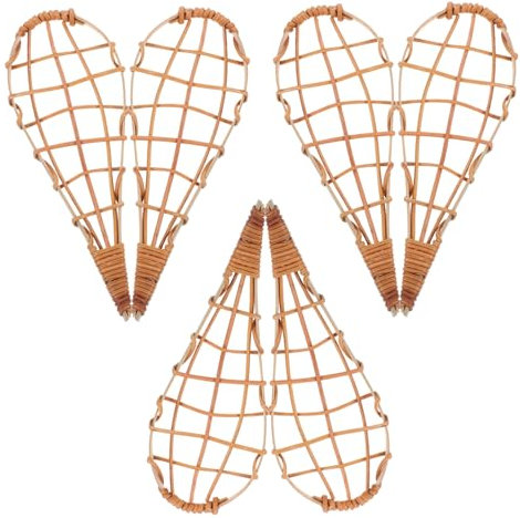 Cabilock 6 Stück Anhänger Weihnachtsbaumschmuck Weinrebe Tropfenförmige Beute Basis Tennis Weihnachtsschmuck Endstück Tropfen Weihnachtsschmuck Weihnachtskranz Ring Drahtkranz Rahmenform
