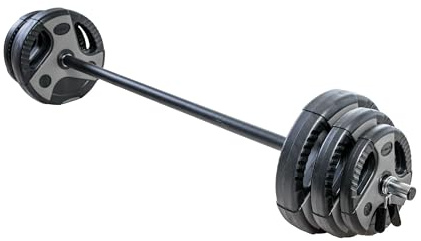 US Weight 43 LB Barbell Weight Set for Home Gym with 55” padded Bar, Adjustable Weights for Exercise, Lifting and to Build Muscle