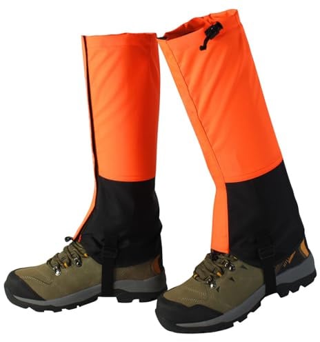 Shyllin Outdoor Wasserdicht Gamaschen, Wandergamaschen Herren, Atmungsaktive Einschutz, wasserdichte Gaiter, Unisex Outdoor Gamaschen für Trekking, Schnee, Skifahren, landwirtschaftliche Arbeit