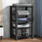 Yoeoefuo HiFi-Rack Druckerregal Plattenregal 4/5-stufige Audio-Rack-Tower HiFi-Möbelsystem Phonoschrank Mit Verstellbarem Einlegeboden Wohnzimmer-Rack HiFi-Station Lagerregal(Style 3,100x50x60cm)