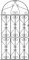 Regent Scroll Tall Bow Top Metal Garden Gate galvanised Wrought Iron Style Swing (991mm Gap x 1867mm High RBZP43)
