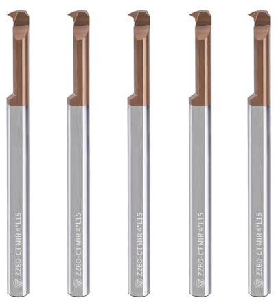 ZZBD-CT Carbide MIR Inner Hole Micro Threaded Mills for Small Holes & Turning 5 Pcs MIR-4-A60-L15