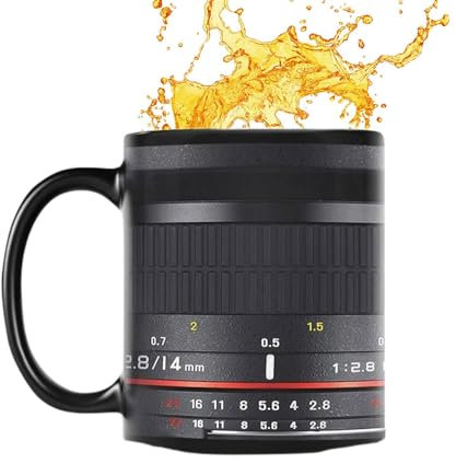 ETUCYNG Camera Lens Cup - Fun Photo Ceramic Lens Mug | Camera Lens Mug, Photography Mug Camera Accessories for Photographers Men and Women