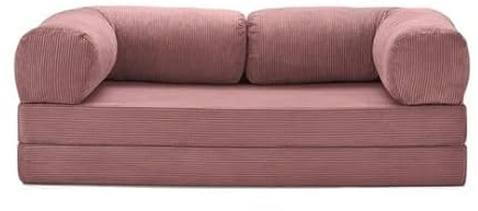 Gedikum Luxuriöses Dreisitzer-Sofa aus Samt – Stilvoll, bequem und langlebig verstellbar Rose