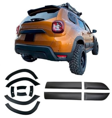 Oneway Complete body kit compatible with Dacia Duster II 2018-2024 with Park Assist (without Duster Marking) - Matt black