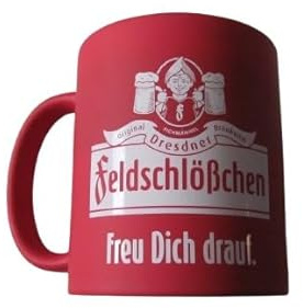 Brauerei Feldschlößchen - Pssst. Hier ist Feldi drin - Kaffee Pott - Tasse - Magic - mit Motivwechsel