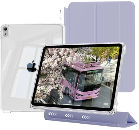 JKSML Abnehmbare Hülle für iPad mini (A17 Pro) 7./ 6. Generation - Lila | 2 in 1 Abnehmbar Abdeckung mit Schiebeschublade, Transparente Rückseite, Auto Schlaf/ Weck, für 2024/2021 model 8,3 Zoll