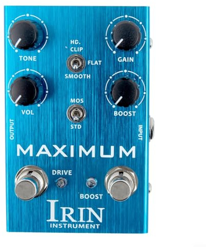 IRIN Overdrive Distortion Equalizer Effektgerät für E-Gitarre & Bass (B)