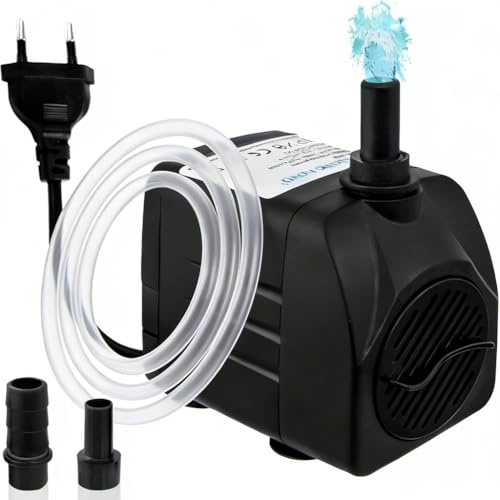 Awroutdoor Pompa dell'acqua a immersione, ultra silenziosa, per laghetto, fontana, acquario, giardino, fontana per esterni, per fontane, sistemi idroponici (16 W)