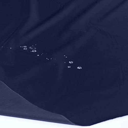 TOLKO Outdoor-Stoff Wasserdicht | Leichter robuster reißfester Nylonstoff für Regenjacke Plane Regenschutz | wasserdichter Stoff Meterware Outdoor zum Nähen Basteln Dekorieren (Navy Blau)