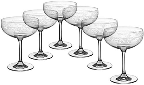 Lucca Champagne Saucers, Set of 6