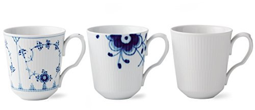 Royal Copenhagen Cadeaux avec Histoire Lot de 3 Tasses