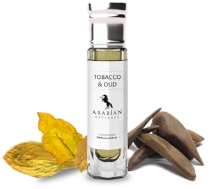 Arabian Opulence FR276 TOBACCO & OUD Roll-on Perfume Oil | Concentrated Fragrance Body Oil | Long Lasting Oil Based Perfume for Men and Women | Travel Size Alcohol-Free Soft Perfume Oil Bottle (6ml)