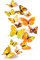 TUPARKA 36 Stück 3D Schmetterlinge Deko Schmetterling Wanddeko Butterfly Wandsticker 3D Wandtatoo Schmetterlinge Balkon Deko (Gelb)