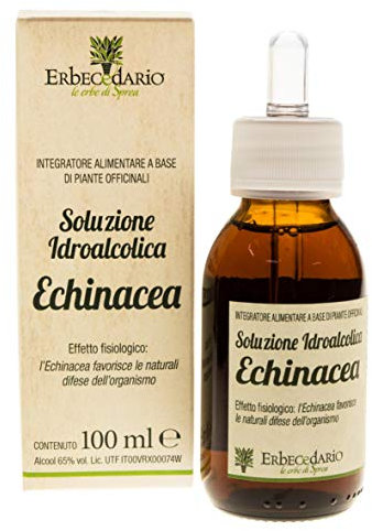 Erbecedario - Tintura Madre Echinacea, Integratore Difese Immunitarie Adulti, Estratto Naturale Immunostimolante, Benessere Delle Vie Respiratorie E Corpo, 1 Flacone 100 ml