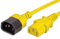 Ex-Pro 1m IEC C14 to IEC C13 Power Lead Extension Cable - Yellow