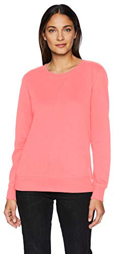 Amazon Essentials Felpa Girocollo in Tessuto French Terry (Disponibile In Taglie Forti) Donna, Rosa Corallo, M