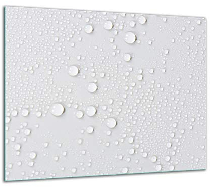 QTA | Herdabdeckplatte 60x52 Einteilig Glas Elektroherd Induktion Herdschutz Spritzschutz Glasplatte Schneidebrett Weiß