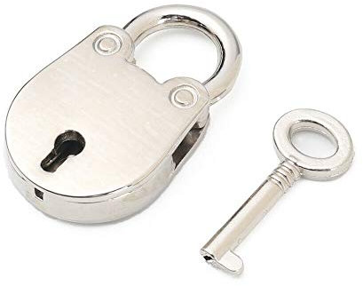 Vogueing Mini cadenas à clé avec clé pour boîte à bijoux, journal et livre, argent